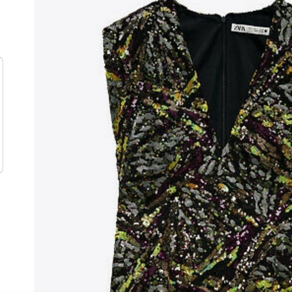 Beautiful Multi colored sequins Zara Dress - Picture 4 of 8